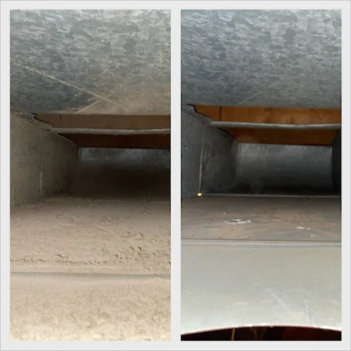 before and after dirty return duct