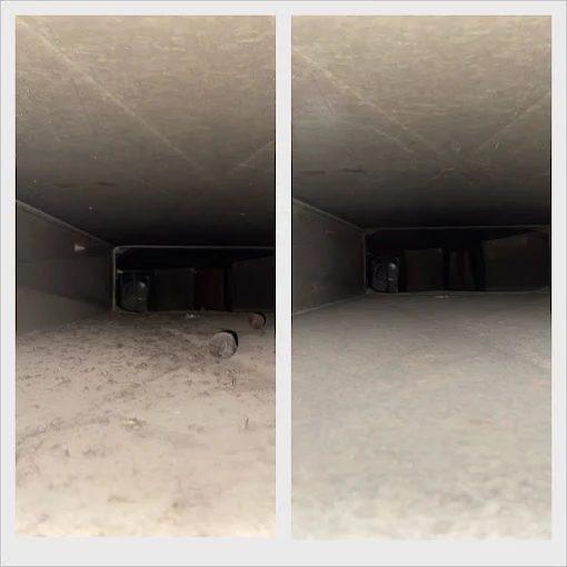 before and after dirty return duct