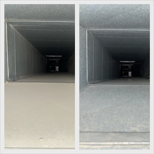 before and after dirty return duct